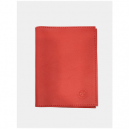 Обложка для паспорта , натуральная кожа, красный LuckyClovery