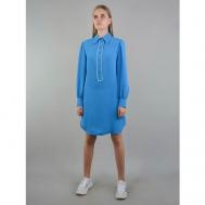 Платье , повседневное, прямой силуэт, размер 40, голубой Calvin Klein
