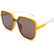 Солнцезащитные очки , бабочка, оправа: пластик, с защитой от УФ, желтый Smakhtin'S eyewear & accessories