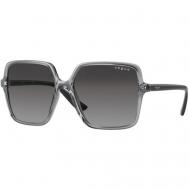 Солнцезащитные очки , квадратные, оправа: пластик, с защитой от УФ, для женщин, серый Luxottica