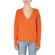 Пуловер , длинный рукав, свободный силуэт, размер 34 (XS), оранжевый s.Oliver