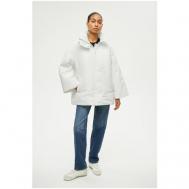 куртка  , демисезон/зима, средней длины, силуэт трапеция, утепленная, размер 40, белый Shi-shi