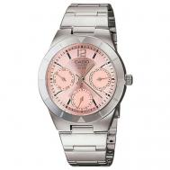 Наручные часы  LTP-2069D-4A, серебряный, розовый Casio
