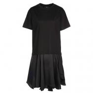 Платье-футболка , хлопок, свободный силуэт, мини, размер M, черный Diesel