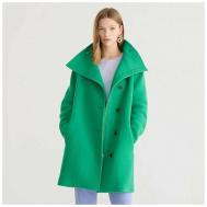 Пальто  , демисезон/зима, шерсть, оверсайз, размер M, зеленый J.CREW