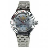 Наручные часы  Амфибия, серебряный, серый Vostok