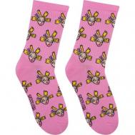 Женские носки  высокие, фантазийные, размер 35-40, мультиколор Yes!Socks