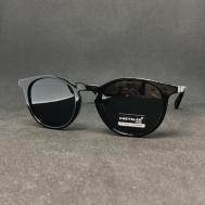 Солнцезащитные очки , панто, оправа: пластик, с защитой от УФ, поляризационные, черный CHEYSLER