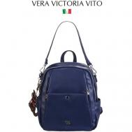 Рюкзак , внутренний карман, регулируемый ремень, синий Vera Victoria Vito