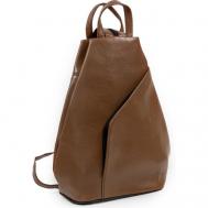 Рюкзак , натуральная кожа, вмещает А4, внутренний карман, складной, коричневый Unvers leather Istanbul