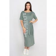 Платье , размер 48, хаки, зеленый Style Margo