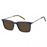 Солнцезащитные очки , прямоугольные, оправа: пластик, для мужчин, синий Tommy Hilfiger