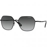 Солнцезащитные очки Luxottica, шестиугольные, оправа: металл, с защитой от УФ, для женщин, черный Vogue
