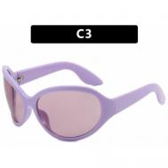 Солнцезащитные очки  OCHFS3, стрекоза, с защитой от УФ, зеркальные, фиолетовый alvi lovely