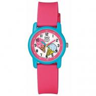 Наручные часы , кварцевые, корпус пластик, ремешок силикон, водонепроницаемые, розовый Q&Q