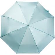 Смарт-зонт , автомат, 3 сложения, купол 104 см., 8 спиц, чехол в комплекте, для женщин, голубой Eleganzza