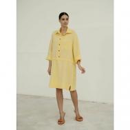 Платье , размер L(50-52), желтый Модный дом Виктории Тишиной