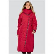 куртка  , демисезон/зима, силуэт прямой, водонепроницаемая, ветрозащитная, однобортная, утепленная, размер 42, красный D`imma Fashion Studio