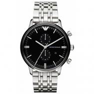 Наручные часы  Classic, серебряный, черный Emporio Armani