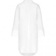 Платье-рубашка , хлопок, повседневное, размер l, белый Nero su Bianco