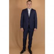 Костюм , пиджак и брюки, классический стиль, размер 48, синий Lab. Pal Zileri