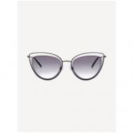 Солнцезащитные очки , кошачий глаз, оправа: металл, градиентные, с защитой от УФ, для женщин, черный M Missoni