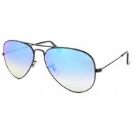 Солнцезащитные очки , авиаторы, оправа: металл, градиентные, зеркальные, черный Ray-Ban