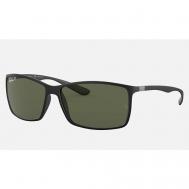 Солнцезащитные очки , прямоугольные, оправа: пластик, с защитой от УФ, для мужчин, черный Luxottica