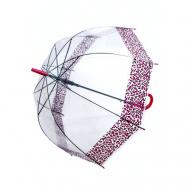Зонт-трость полуавтомат, купол 80 см., 8 спиц, прозрачный, для женщин, мультиколор Galaxy