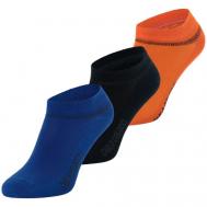 Мужские носки , 3 пары, укороченные, размер 43/46, синий, черный Carlo Colucci