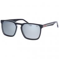 Солнцезащитные очки , квадратные, оправа: пластик, зеркальные, для мужчин, черный New Balance
