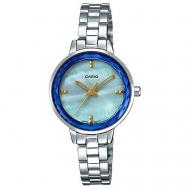 Наручные часы  Collection LTP-E162D-2A, серебряный, голубой Casio