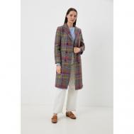 Пальто-пиджак   демисезонное, шерсть, силуэт прямой, удлиненное, размер 50/170, белый AZELLRICCA