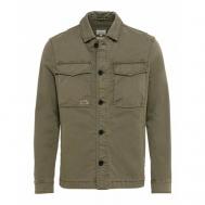 куртка-рубашка  демисезонная, силуэт прямой, размер 52, зеленый Camel Active