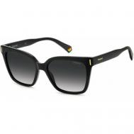 Солнцезащитные очки , кошачий глаз, спортивные, поляризационные, градиентные, для женщин, черный Polaroid