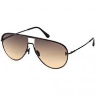 Солнцезащитные очки , авиаторы, оправа: металл, градиентные, для женщин, черный Tom Ford