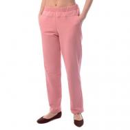 Брюки   демисезонные, полуприлегающий силуэт, спортивный стиль, карманы, размер 46, розовый Алтекс