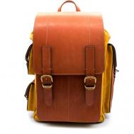 Рюкзак , натуральная кожа, отделение для ноутбука, вмещает А4, внутренний карман, регулируемый ремень, мультиколор ЭклектикАрт