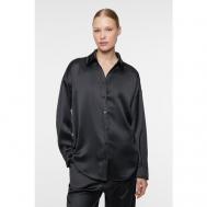 Блуза  , повседневный стиль, оверсайз, длинный рукав, манжеты, размер XS, черный BEFREE