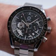 Наручные часы  Мужские наручные часы кварцевые с хронографом , черный, серебряный SARUTOBI
