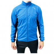 Куртка , средней длины, силуэт прилегающий, влагоотводящая, воздухопроницаемая, без капюшона, водонепроницаемая, ветрозащитная, карманы, размер 54, голубой Loffler