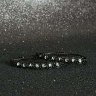 Комплект браслетов, акрил, 2 шт., размер 15 см., размер one size, белый, черный your soulmate