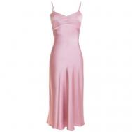 Платье-комбинация , вискоза, свободный силуэт, размер XS, розовый BUBLIKAIM