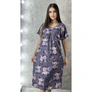 Сорочка , короткий рукав, трикотажная, без карманов, размер 58-60, фиолетовый Selen