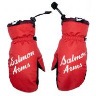 Варежки , размер L, красный, черный Salmon Arms