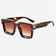 Солнцезащитные очки , квадратные, коричневый LOCO