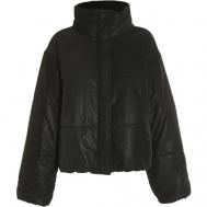 куртка  , демисезон/зима, средней длины, силуэт свободный, карманы, водонепроницаемая, ветрозащитная, подкладка, стеганая, размер L, черный 404 NOT FOUND