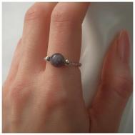 Кольцо , аметист, размер 19, фиолетовый NONAME