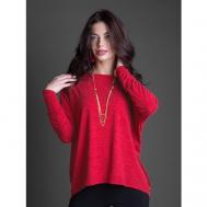 Пуловер , трикотаж, размер 44, красный Modami24