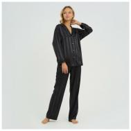 Пижама , размер 48/50, черный KAFTAN